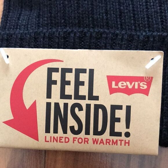 NEW Levi’s Black Beanie  - Picture 4 of 5
